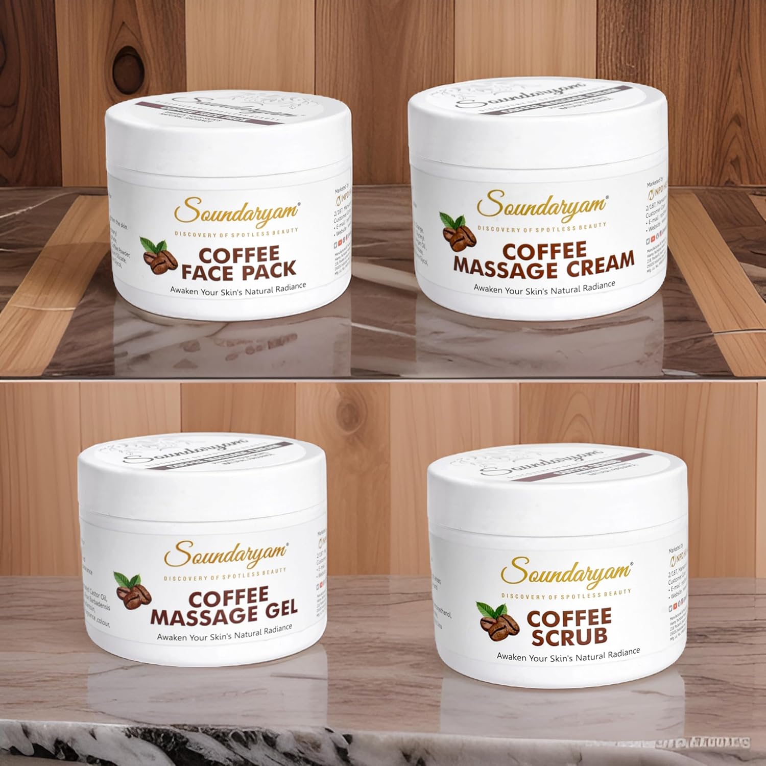 Soundrayam Coffee Facial Kit – 4-Step Facial Kit - Image 2