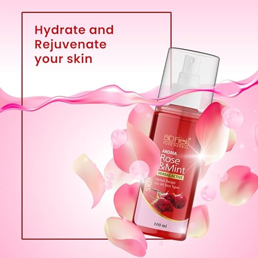 Biofresh Herbal rose & mint face mist skin toner 100ml - Image 5