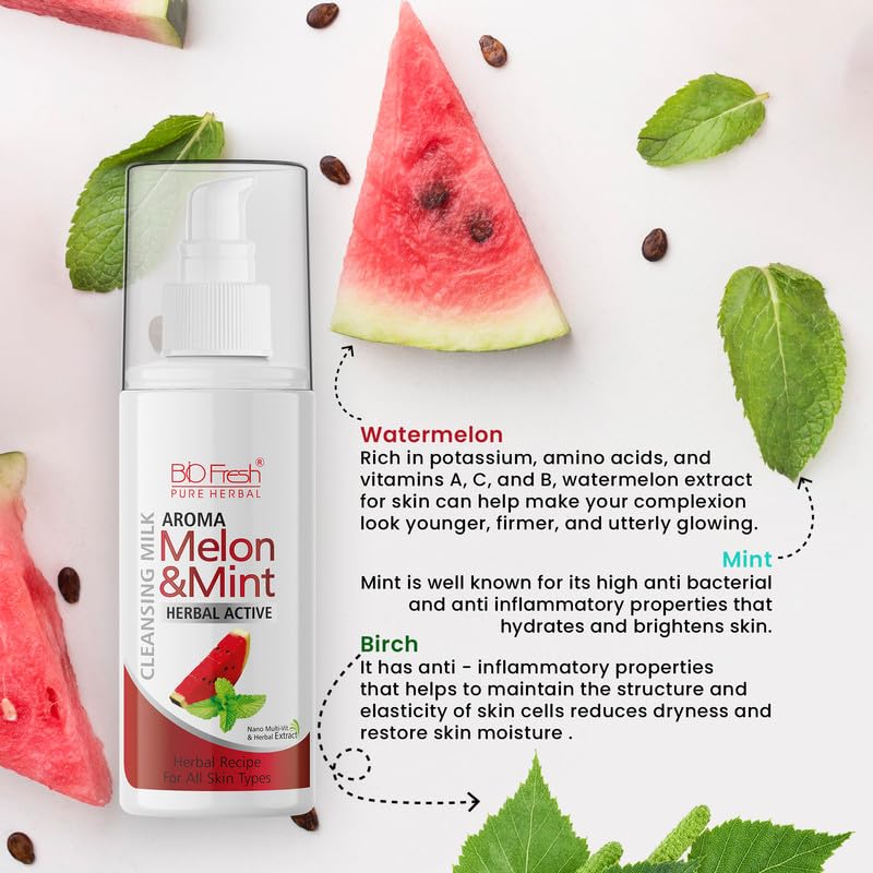 BIOFRESH HERBALS Melon & Mist Cleansing Milk - 100ml - Image 4