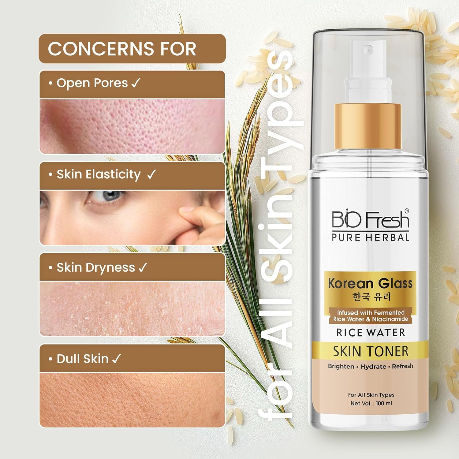 BIOFRESH Korean Glass Skin Rice Water Toner - Image 4
