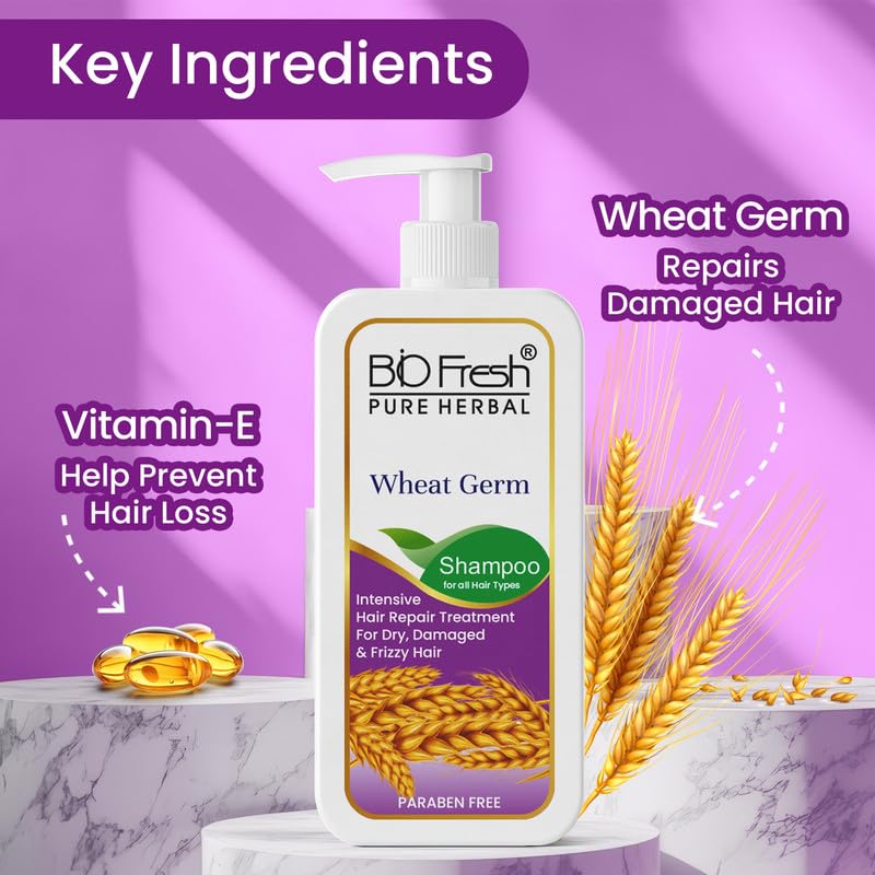 BIOFRESH Pure Herbal Wheat Germ Intensive Shampoo - 500ml - Image 5