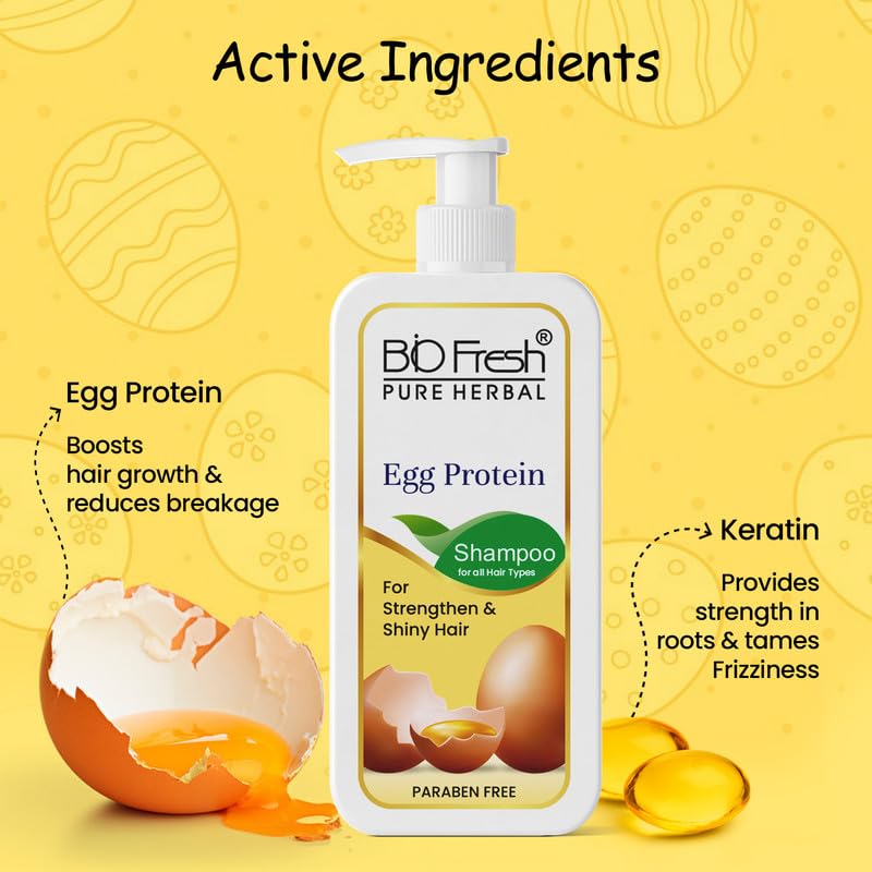 BIOFRESH Pure Herbal Egg Protein Shampoo - 500ml - Image 5