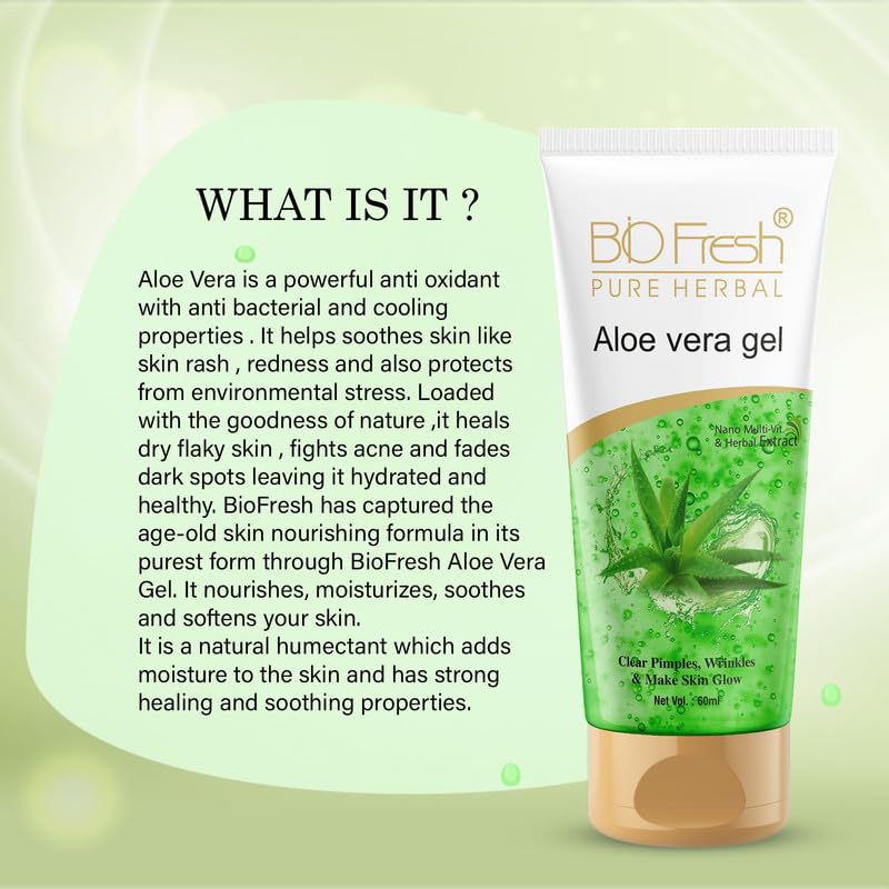 BIOFRESH HERBALS Aloe Vera Gel - 60ml - Image 4