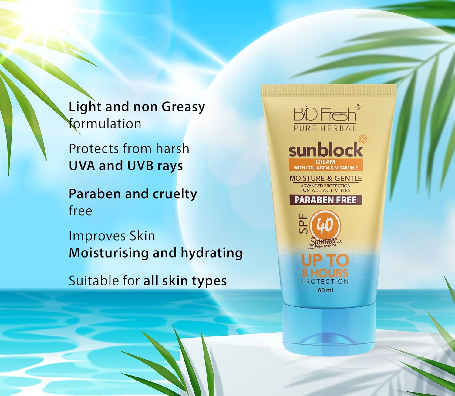BIOFRESH HERBALS Sunblock Cream SPF 40-60ml - Image 6