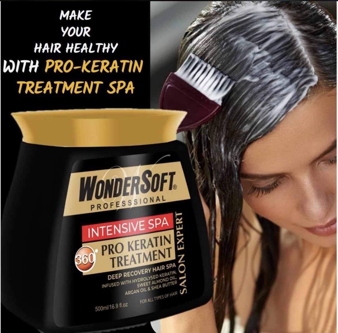 WonderSoft Professional Intensive Pro Keratin Hair Spa 500ml - Image 3