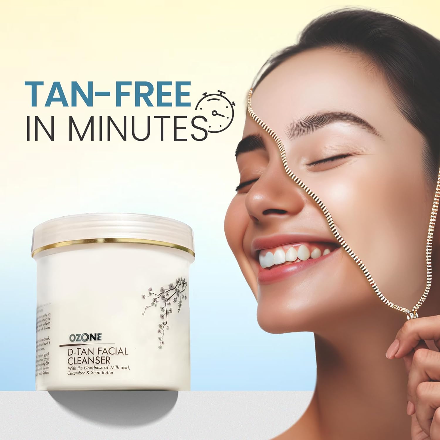 Ozone D-Tan Facial Cleanser 500gm - Image 2