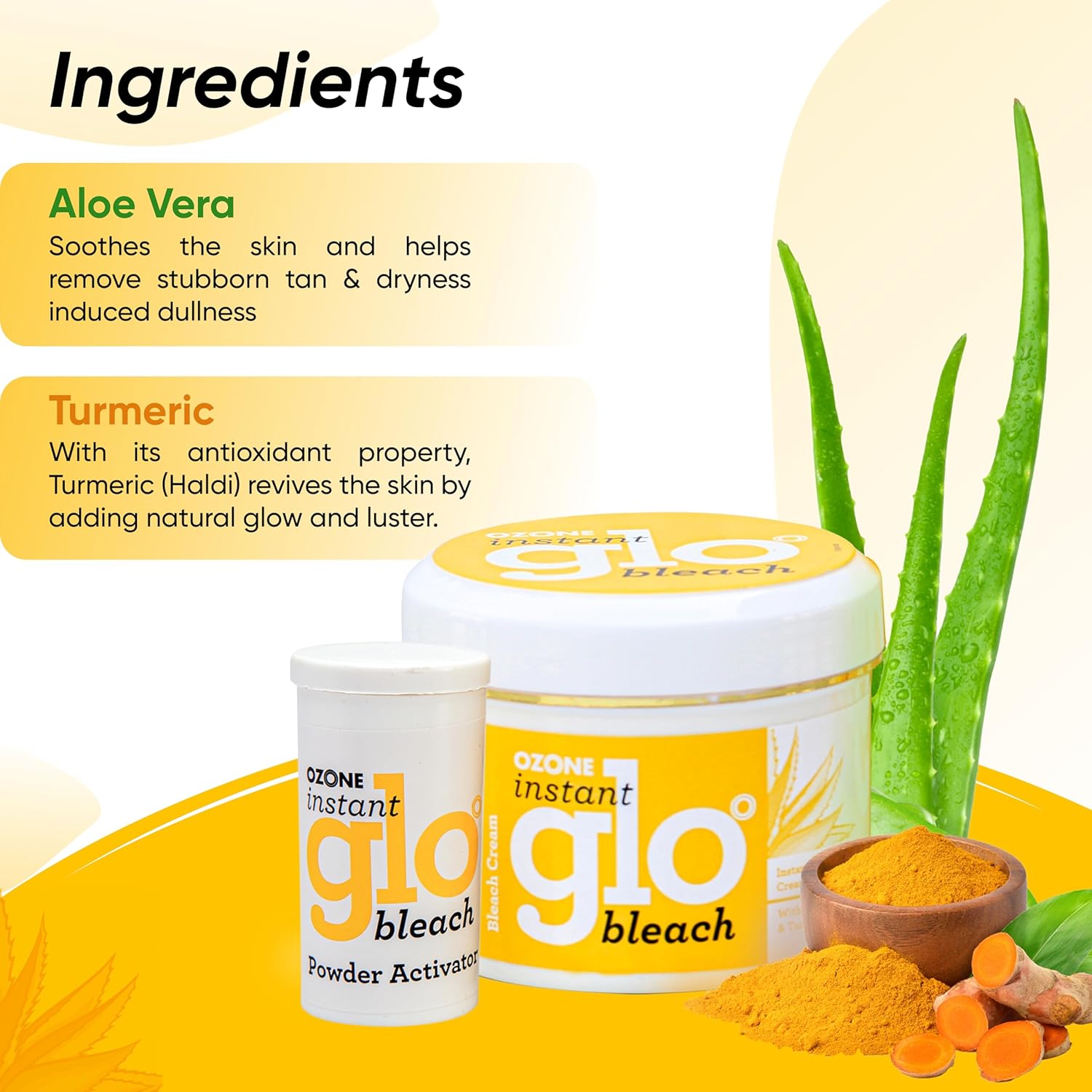 Ozone Instant Glo Bleach Cream 250g - Image 3