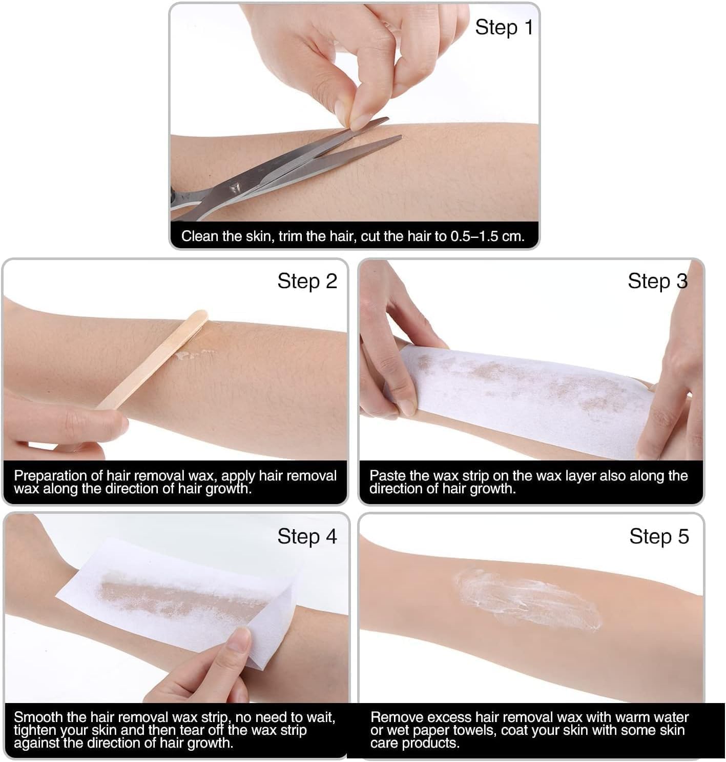 Professional Non Woven Premium Wax Strips (Pack of 50 pcs) - Image 3