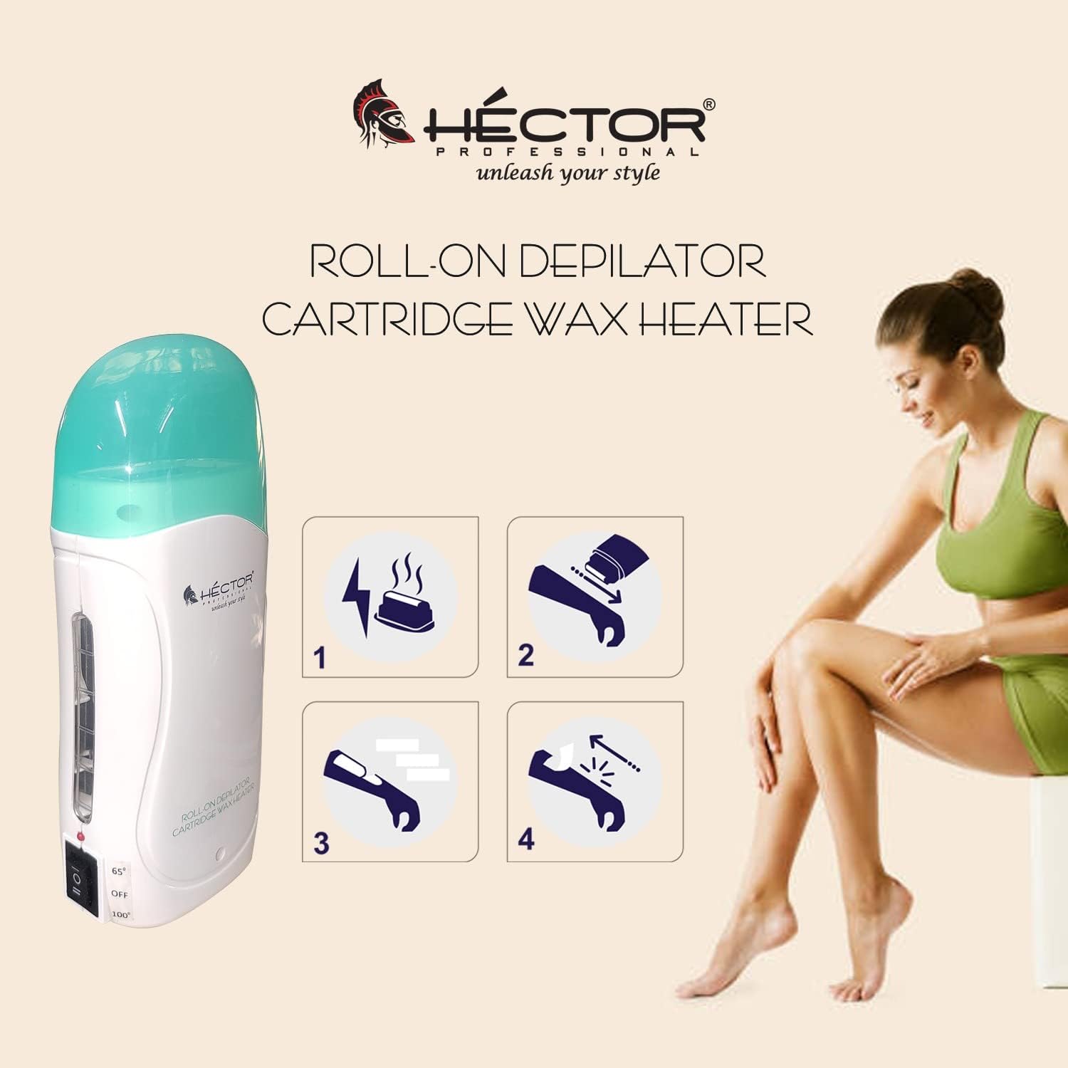Hector Professional Roll On Depilator Cartridge Wax Heater - Image 2