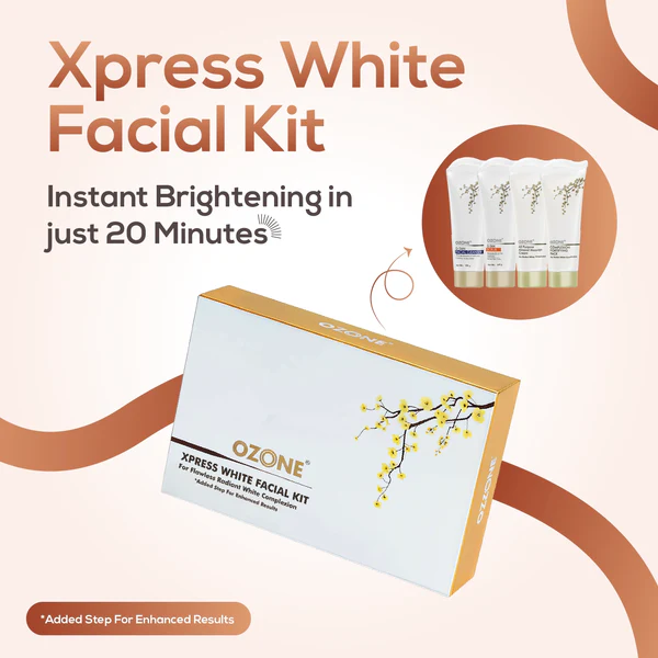 Ozone Xpress Facial Kit For Men & Women | Ideal For All Skin Types Glowing Skin, Bright & Radiant Complexion | Enriched With Almonds, Neem & Aloe Vera | Sulphates & Paraben Free - Image 2
