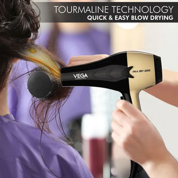 Pro Dry 2000W Hair Dryer - Gold - VPVHD-04 - Image 5