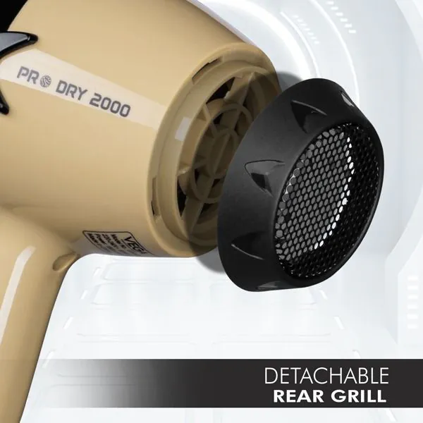 Pro Dry 2000W Hair Dryer - Gold - VPVHD-04 - Image 6