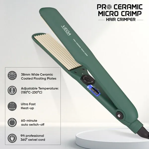 Pro Ceramic Micro Crimp Hair Crimper - VPPMS-11 - Image 2