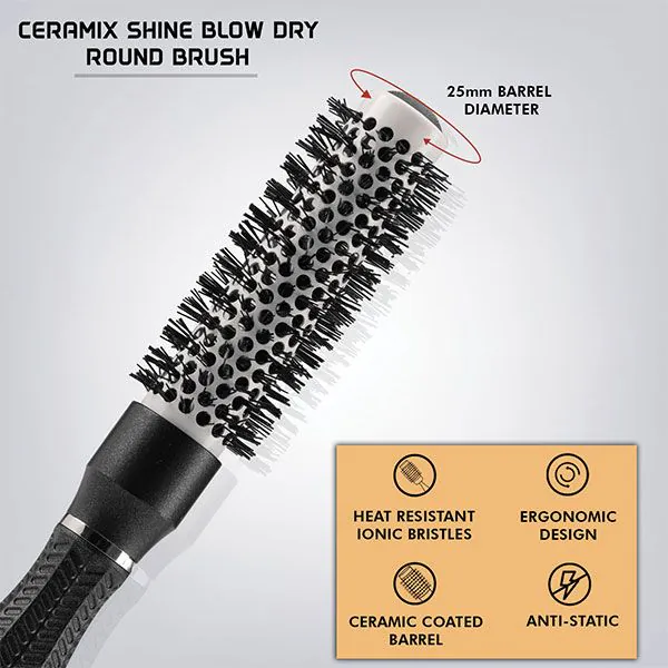 Ceramix Shine 25mm Thermal Hair Brush - VPPHB-01 - Image 2
