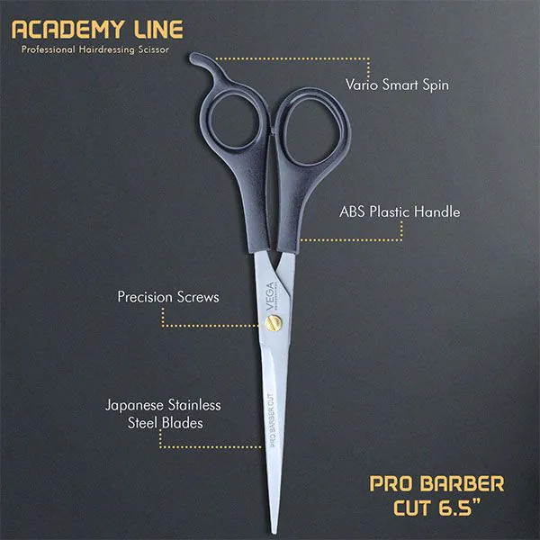 Pro Barber Cut 6.5" Academy Line Hairdressing Scissor - VPVSC-32 - Image 2