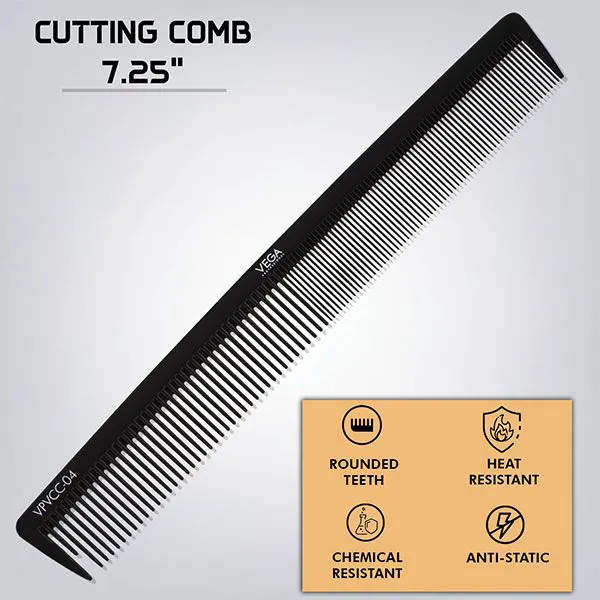 Carbon Cutting Comb -Black Line 7.25" - VPVCC-04