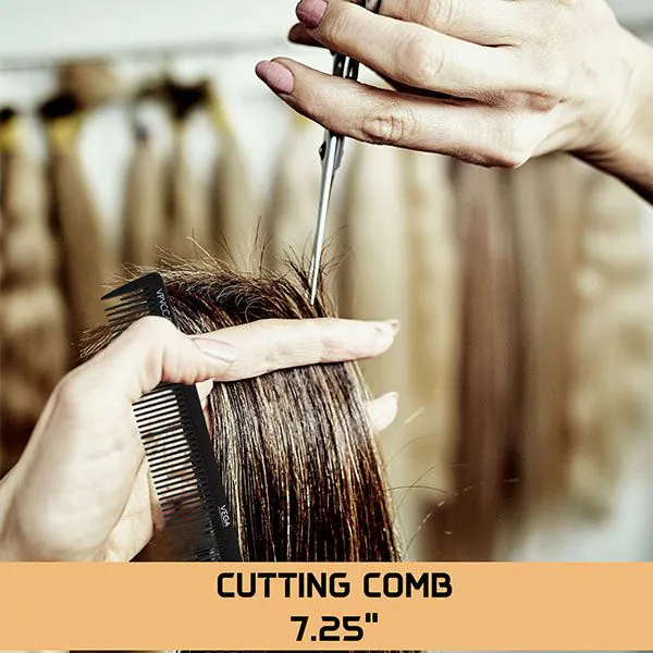 Carbon Cutting Comb -Black Line 7.25" - VPVCC-04 - Image 3