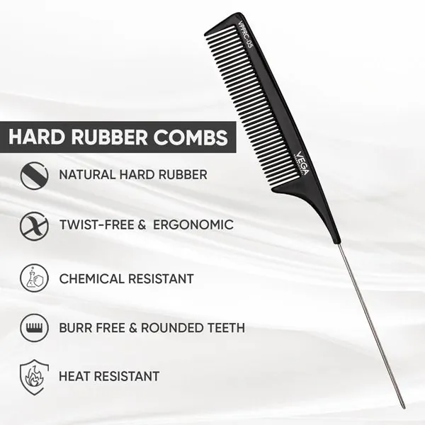 Pin Tail Comb - Rubber - VPPRC-05 - Image 2