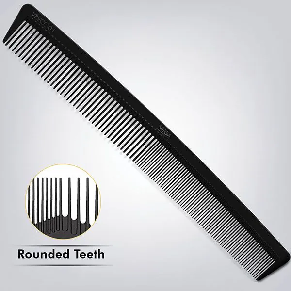 Carbon Classic Dressing Comb -Black Line - VPVCC-01 - Image 3