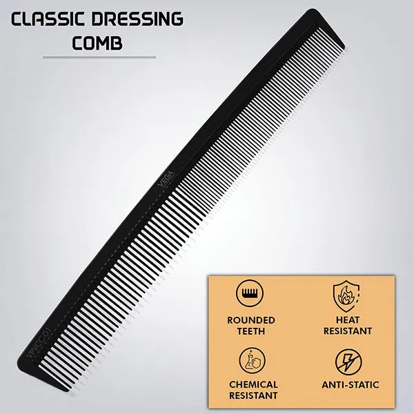 Carbon Classic Dressing Comb -Black Line - VPVCC-01
