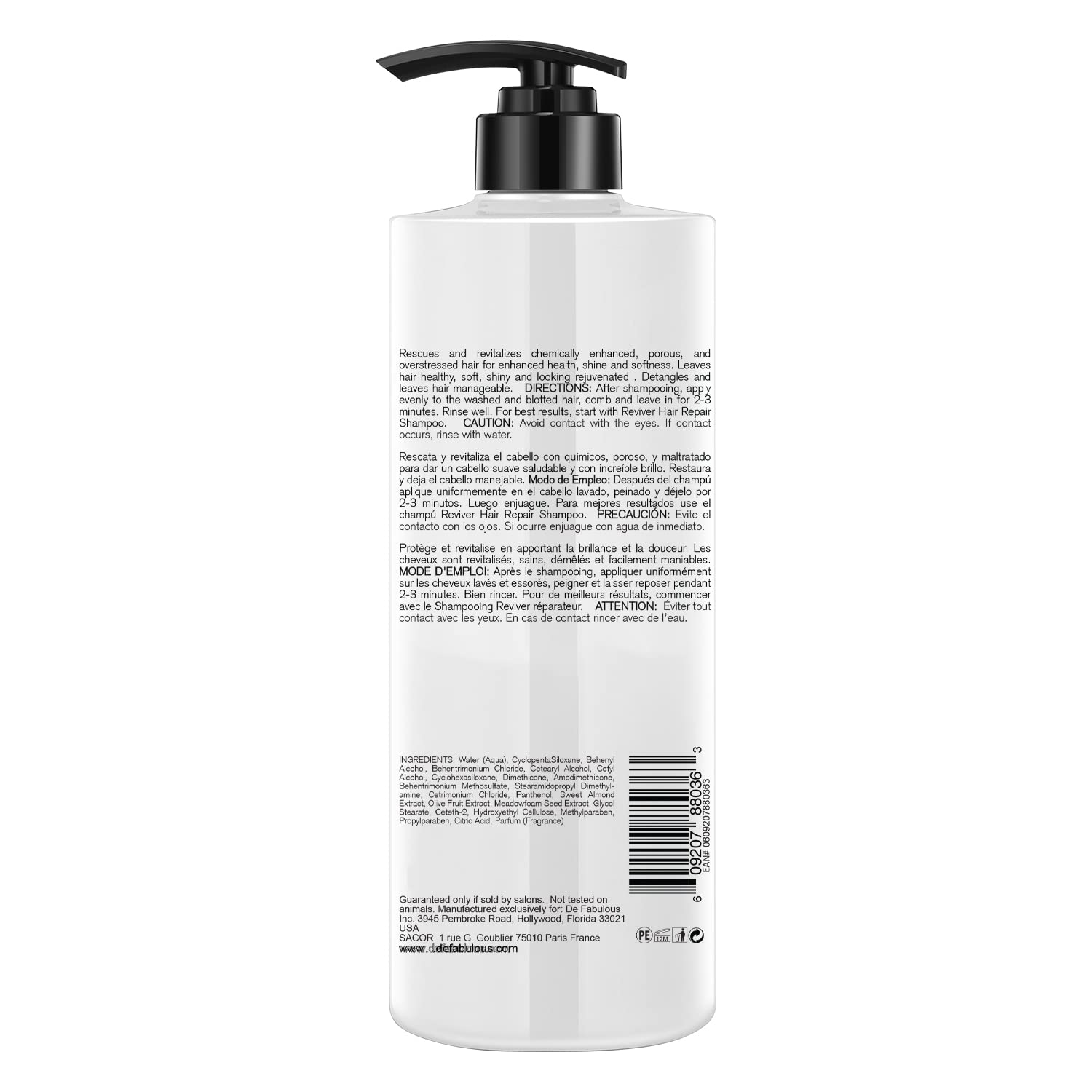 De Fabulous Reviver Hair Repair Conditioner – 1000ml | Sulphate-Free | pH Balanced | All Hair Types - Image 3