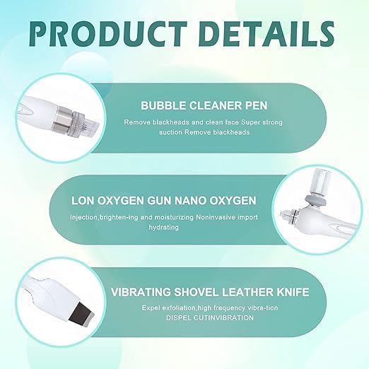 7 In 1 Hydra facial Machine (Double Motor) With Stand And Serum 3pcs (6 Months Warranty) - Image 3
