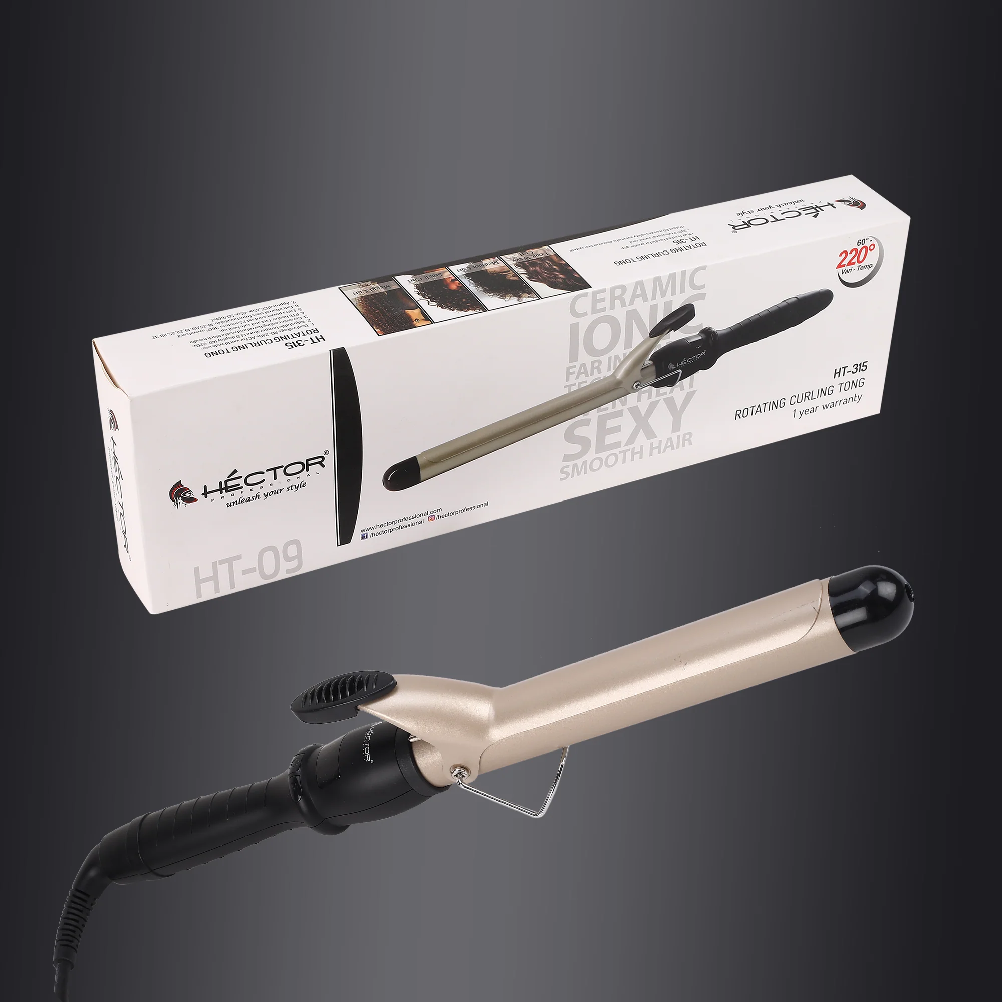 Hector Professional Rotating Curling Iron (Tong) 22 MM - Image 6
