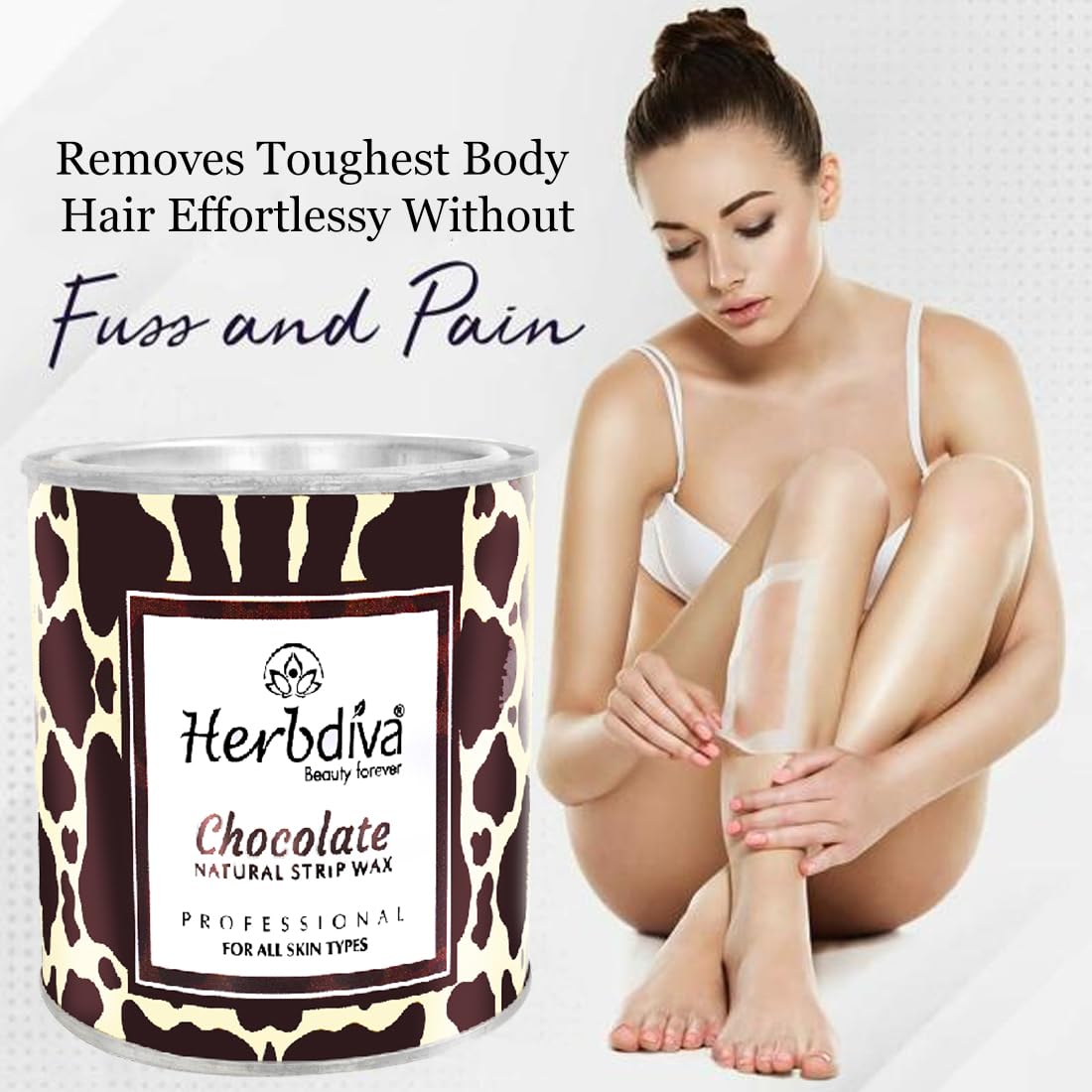 Choclate Hair Removal Natural Strip Wax 600gm | Professional Care | Pure Way To Silky Smooth Skin | For All Skin Types - Image 6