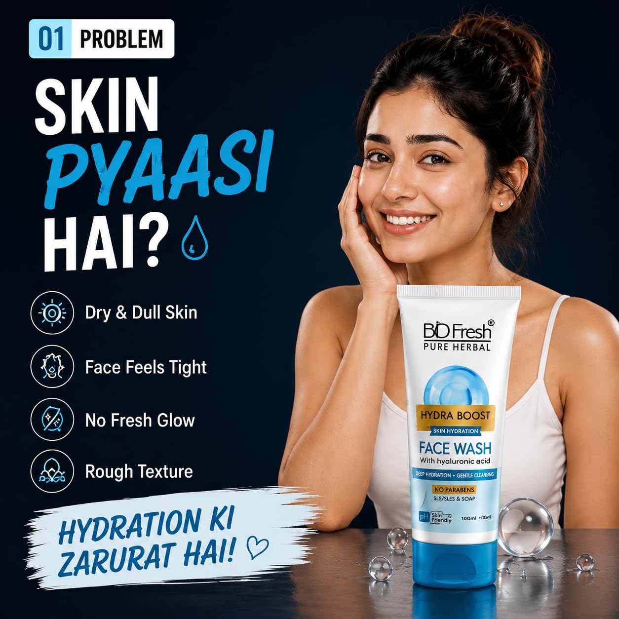 BIOFRESH Pure Herbal Hydra Boost Face Wash 100ml - Image 3