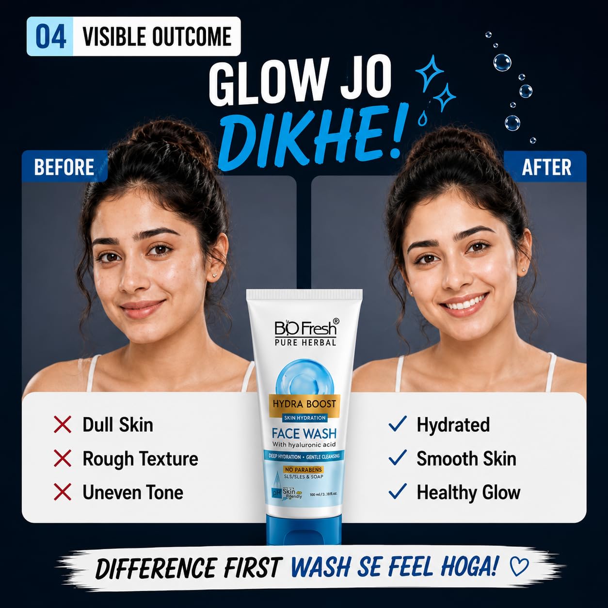 BIOFRESH Pure Herbal Hydra Boost Face Wash 100ml - Image 6