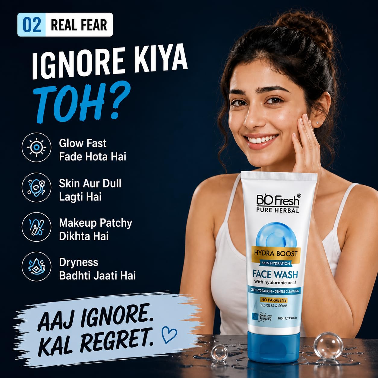 BIOFRESH Pure Herbal Hydra Boost Face Wash 100ml - Image 7