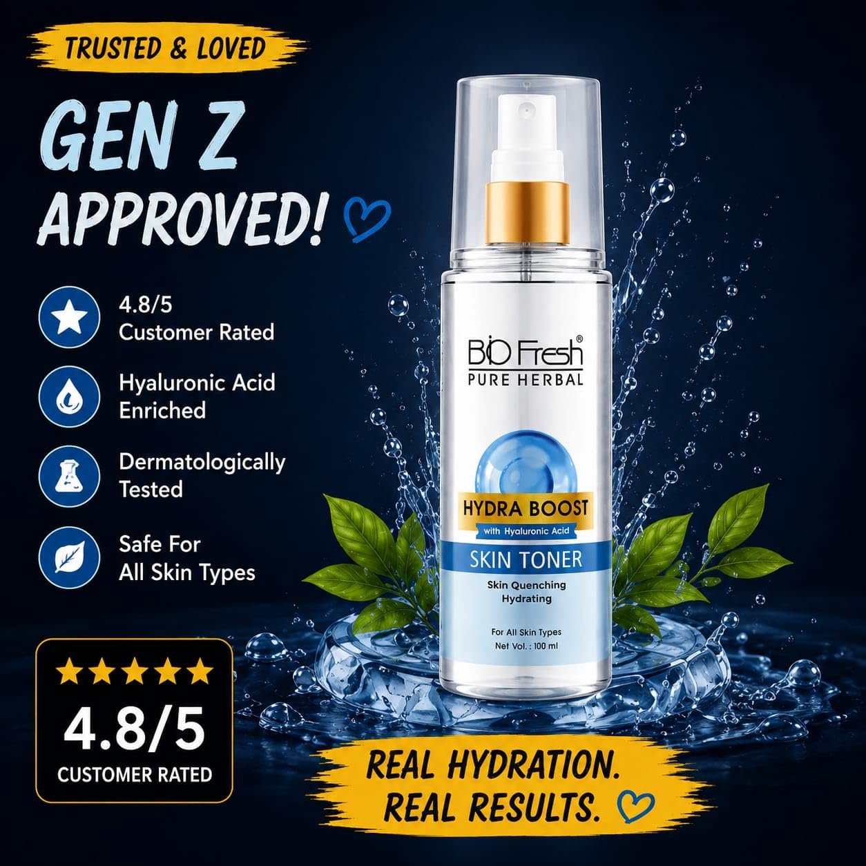 BIOFRESH Pure Herbal Hydra Boost Skin Toner 100ml - Image 2