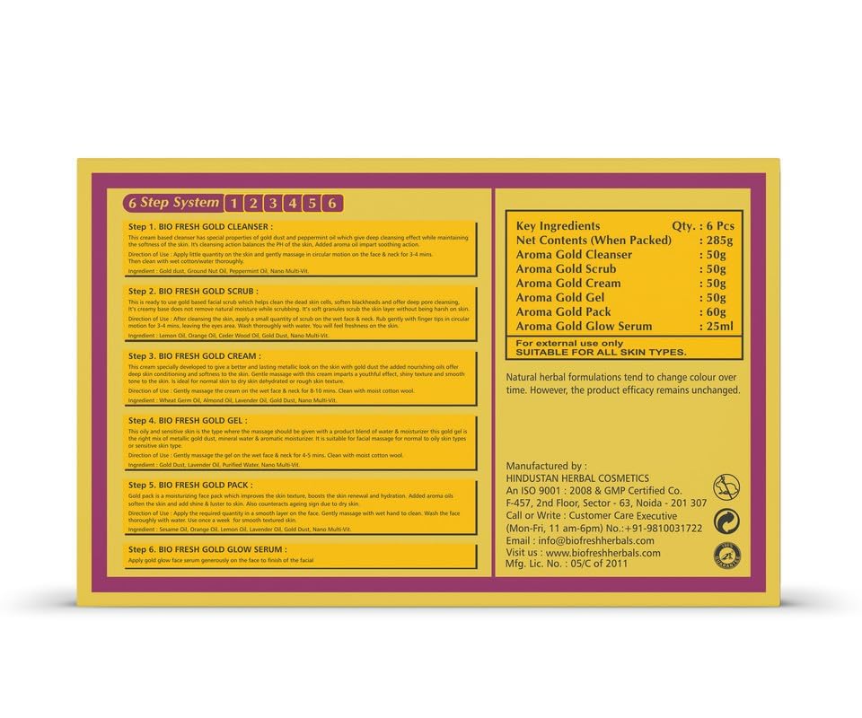 BIOFRESH HERBALS Gold Facial Kit (6 Steps) - Image 6