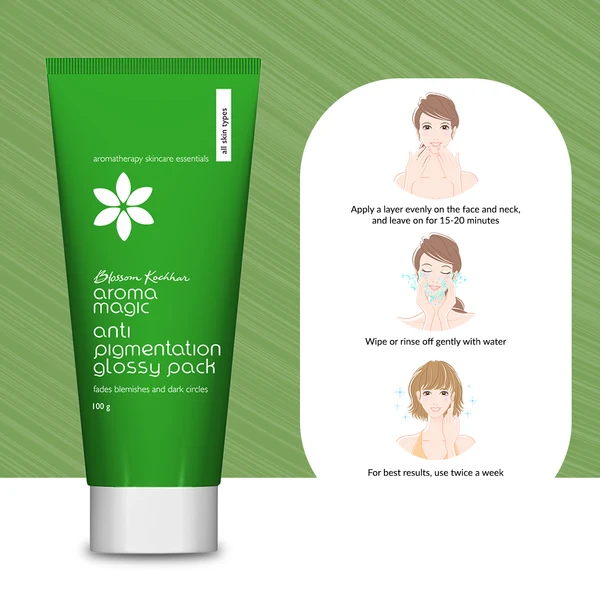 Anti-Pigmentation Glossy Pack For Blemishes & Dark Circles 100gm - Image 4