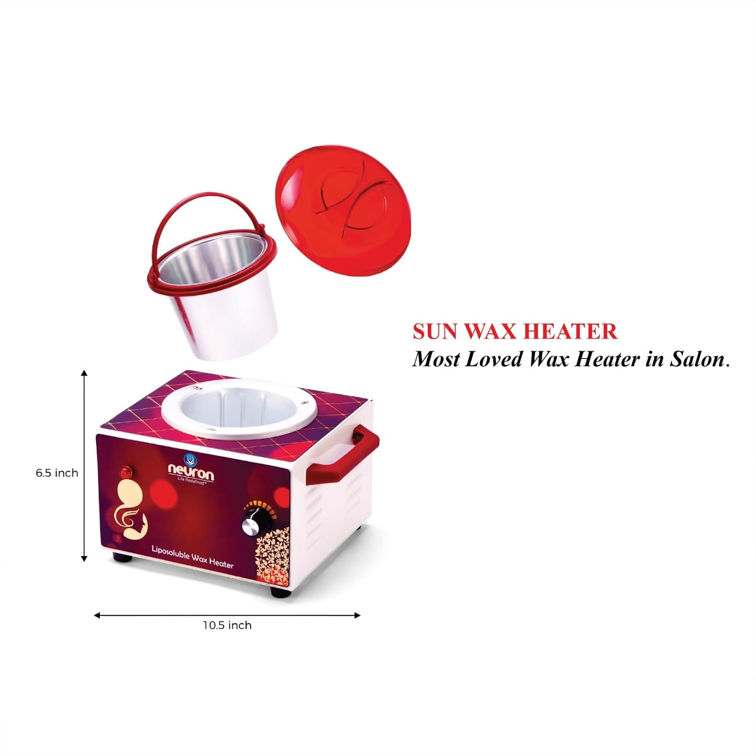 Neuron Professional Sun Wax Heater , Suitable For All Types Of Wax | Salon & Home Use - Image 5