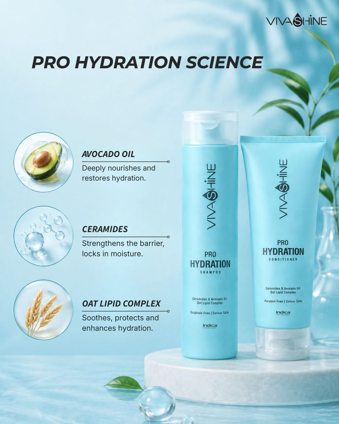 Viva Shine Pro Hydration Shampoo 300ml & Conditioner 250ml Combo - Image 4
