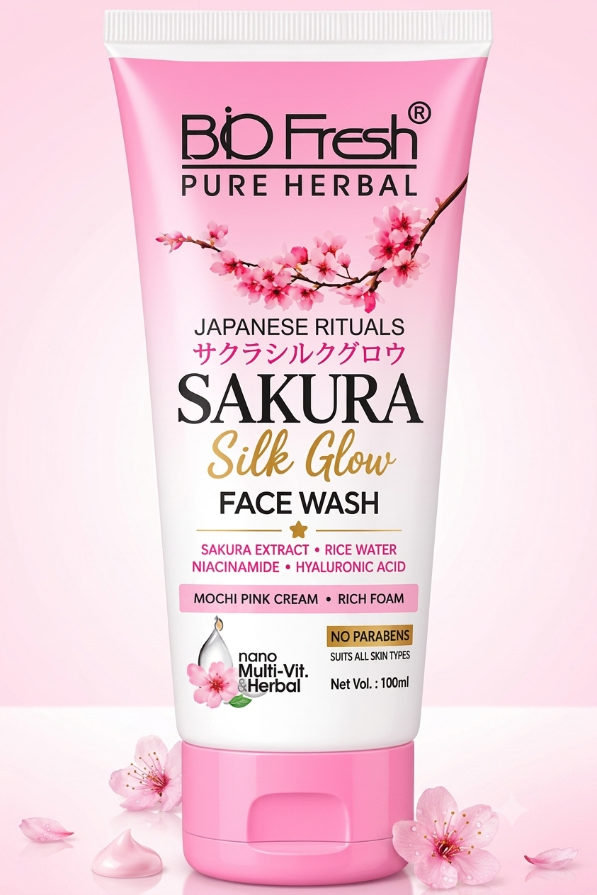 BIO Fresh Sakura Silk Glow Face Wash 100ml
