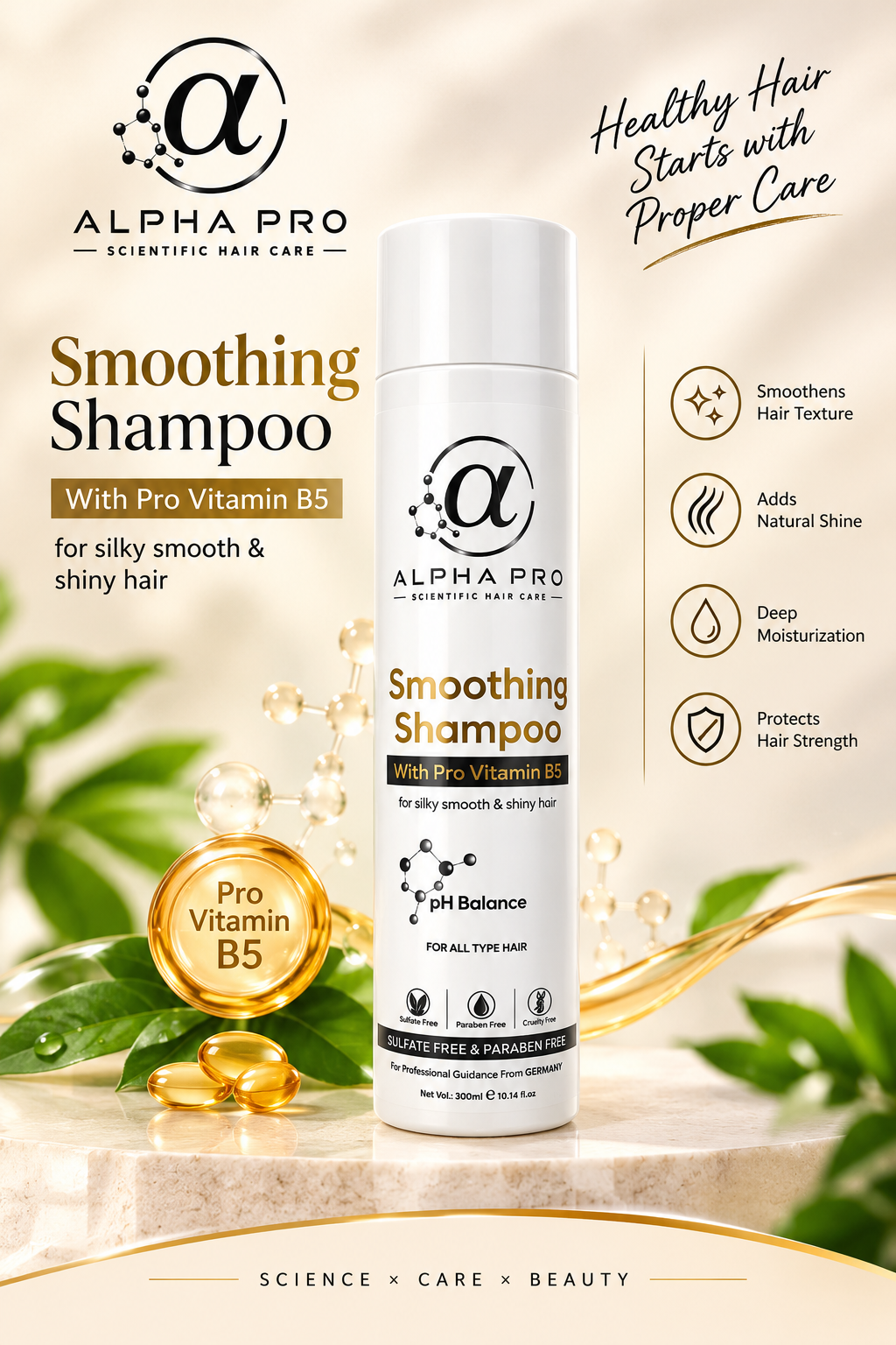 Alpha Pro Smoothing Shampoo 300ml and Smoothing Masque 250ml Combo - Image 2
