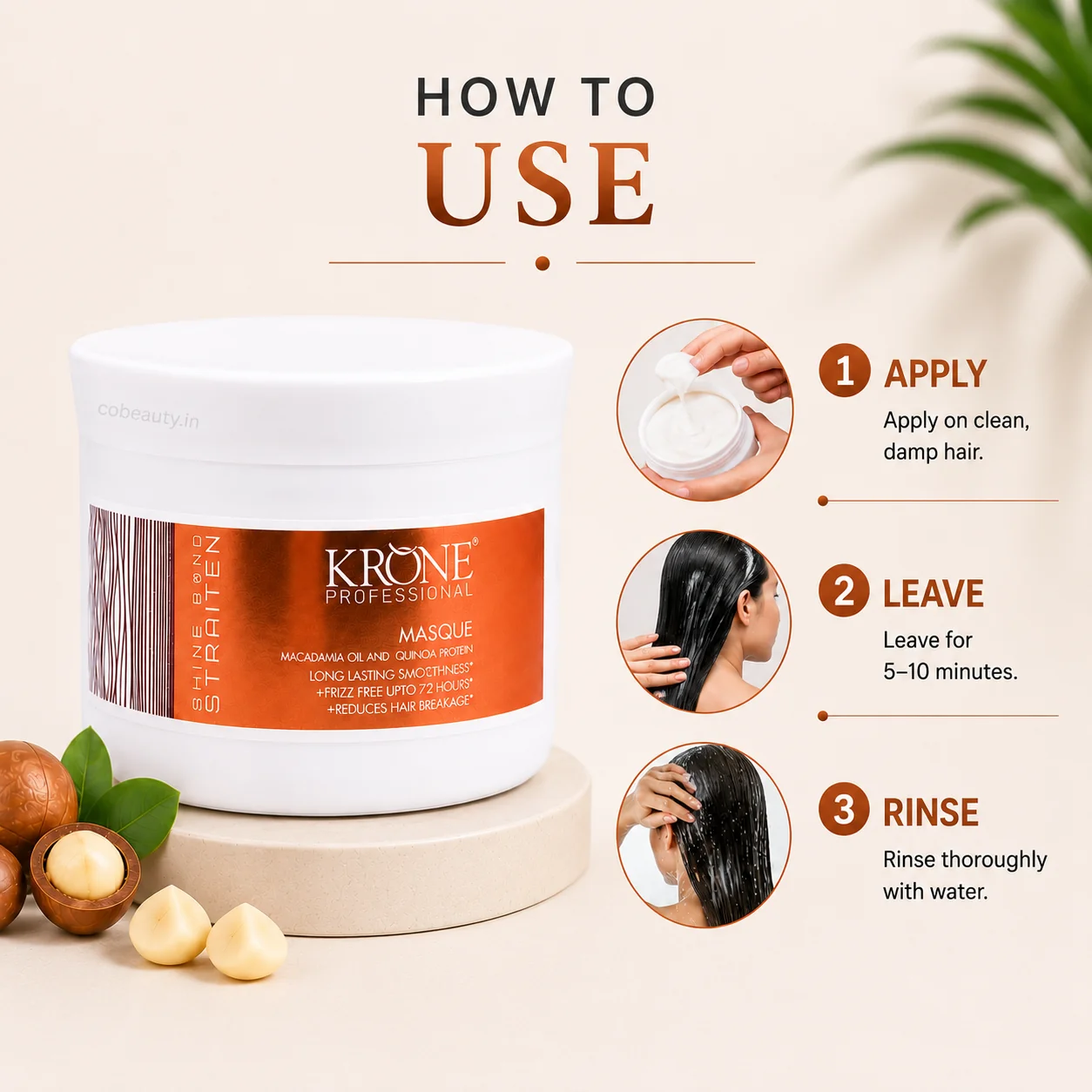 Krone Professional Shine Bond Straiten Masque 200ml - Image 5