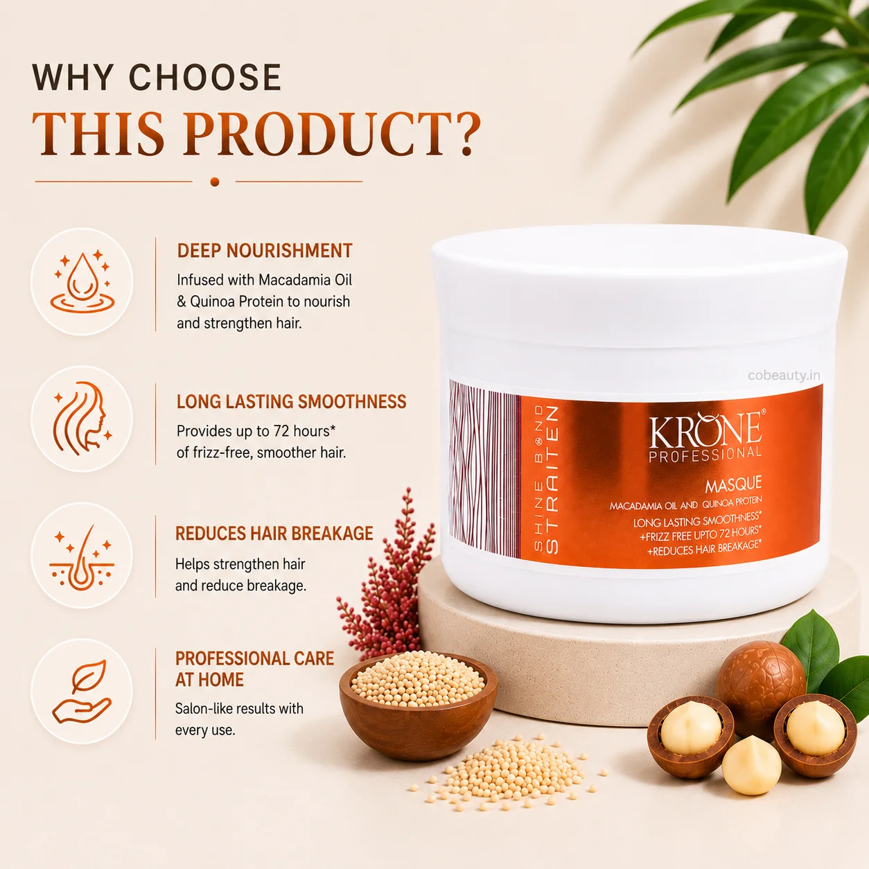 Krone Professional Shine Bond Straiten Masque 200ml - Image 6