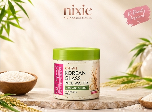 Biofresh Professional Korean Glass Skin Rice Water Eco Facial | Cream, Scrub, Gel , Mask |(400ml*4) - Image 5