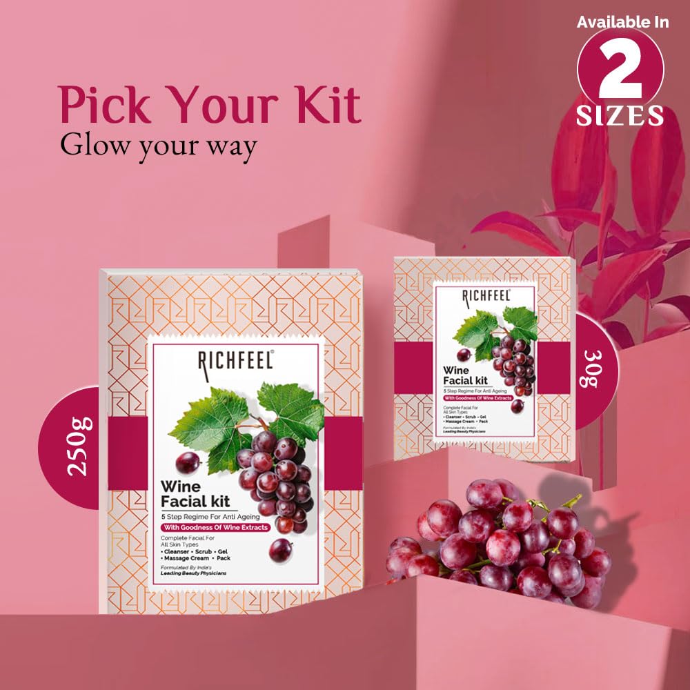 Richfeel Wine Facial Kit 5*6g - Image 4