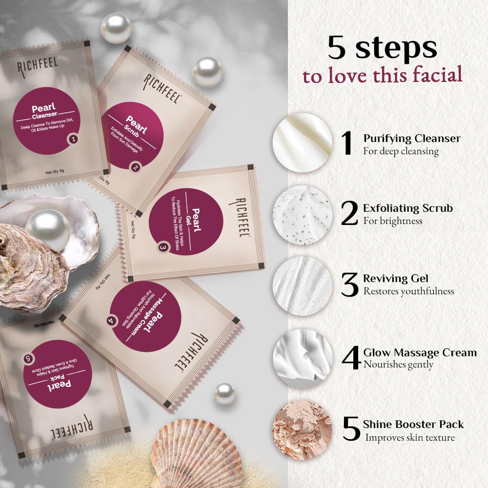 Richfeel Pearl Facial Kit 5*50g - Image 2