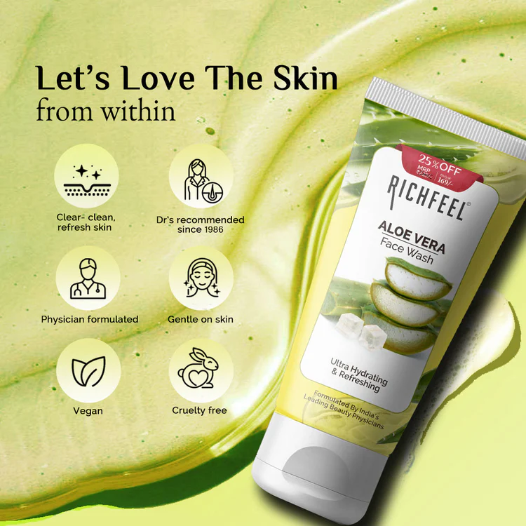 Richfeel Aloevera Facewash 100g - Image 5