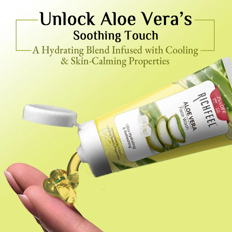 Richfeel Aloevera Facewash 100g - Image 6