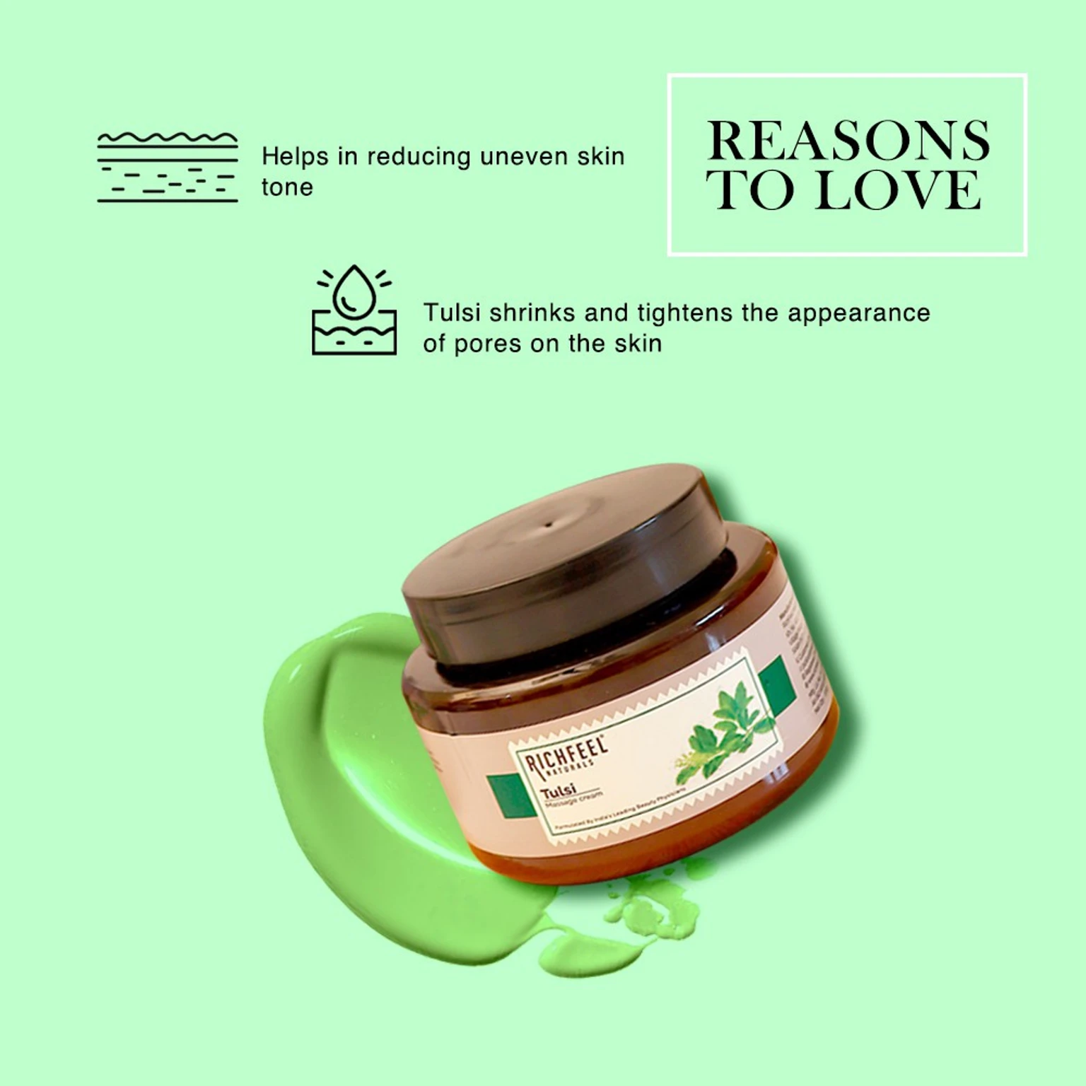 Richfeel Tulsi Massage Cream 500g
