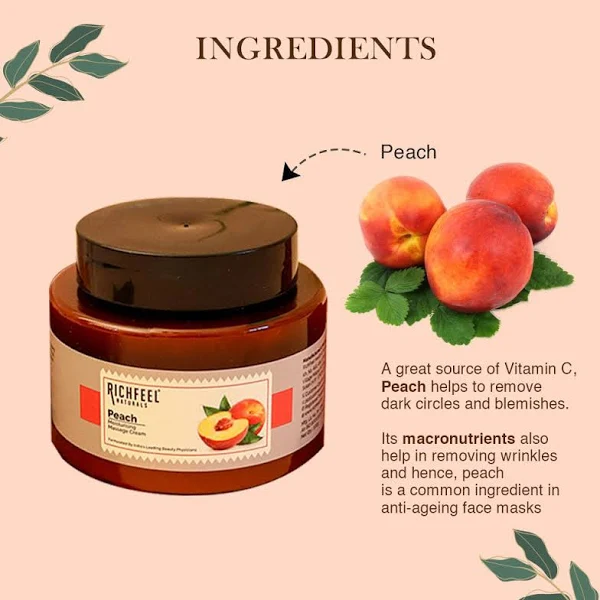 Richfeel Peach Massage Cream 500g