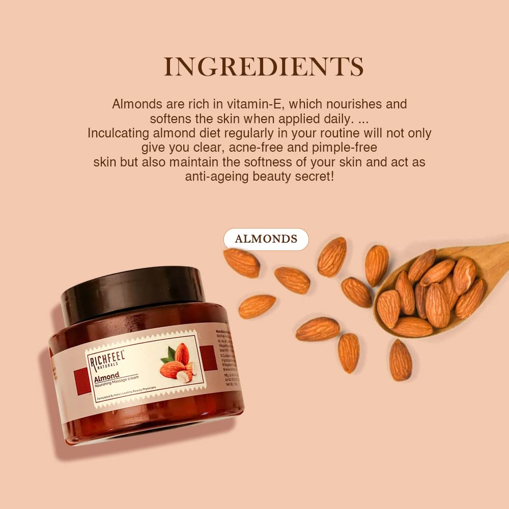 Richfeel Almond Massage Cream 500g - Image 4