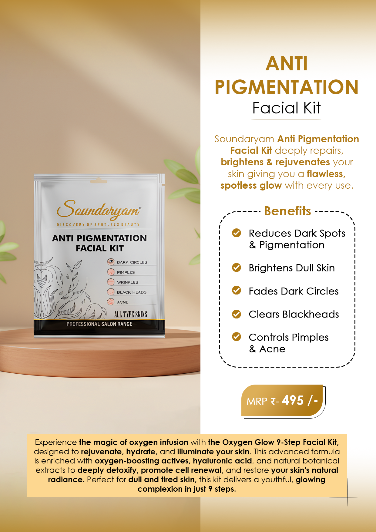 Saundaryam Anti Pigmentation Facial Kit - Image 2
