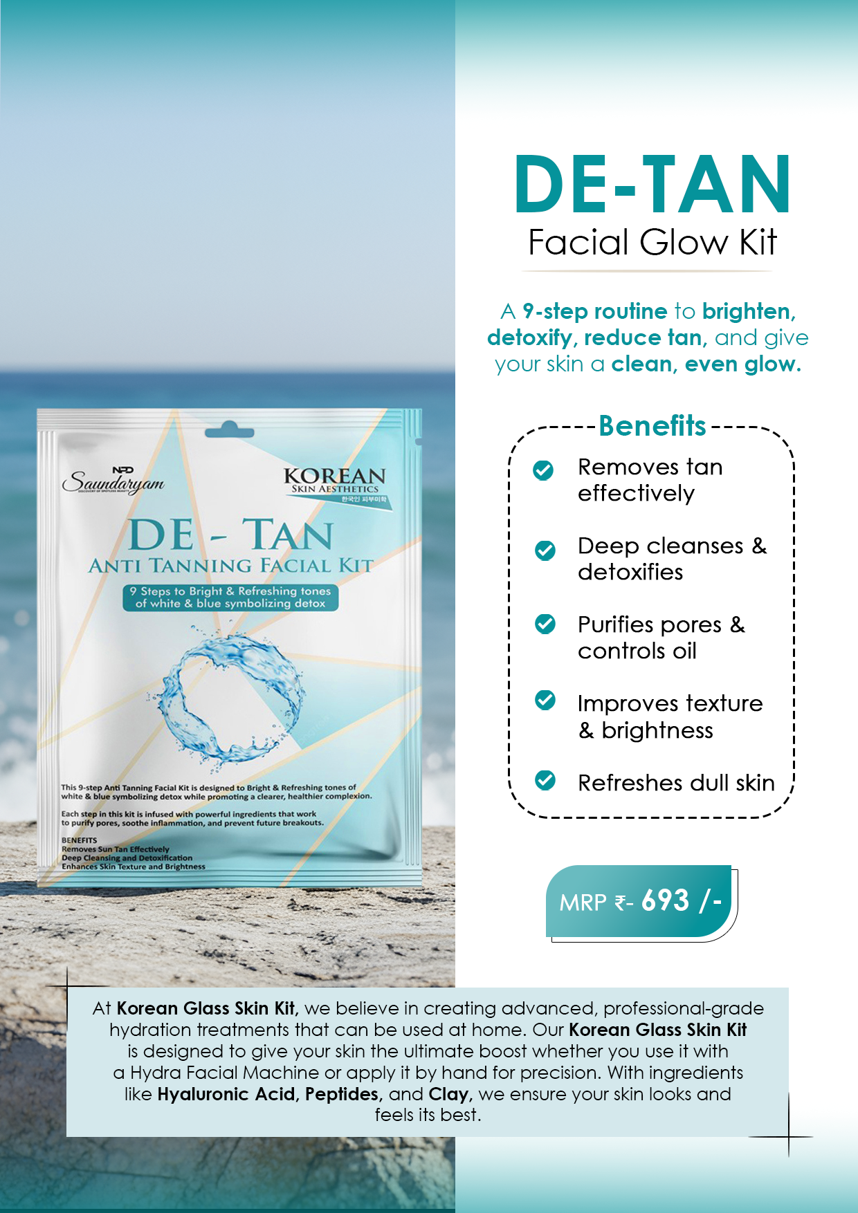 Saundaryam D Tan Facial Kit - Image 2